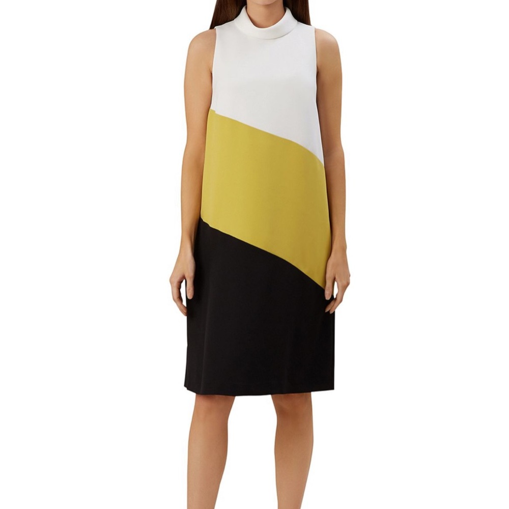 Hobbs Cecile Sleeveless Color-Block Shift Dress